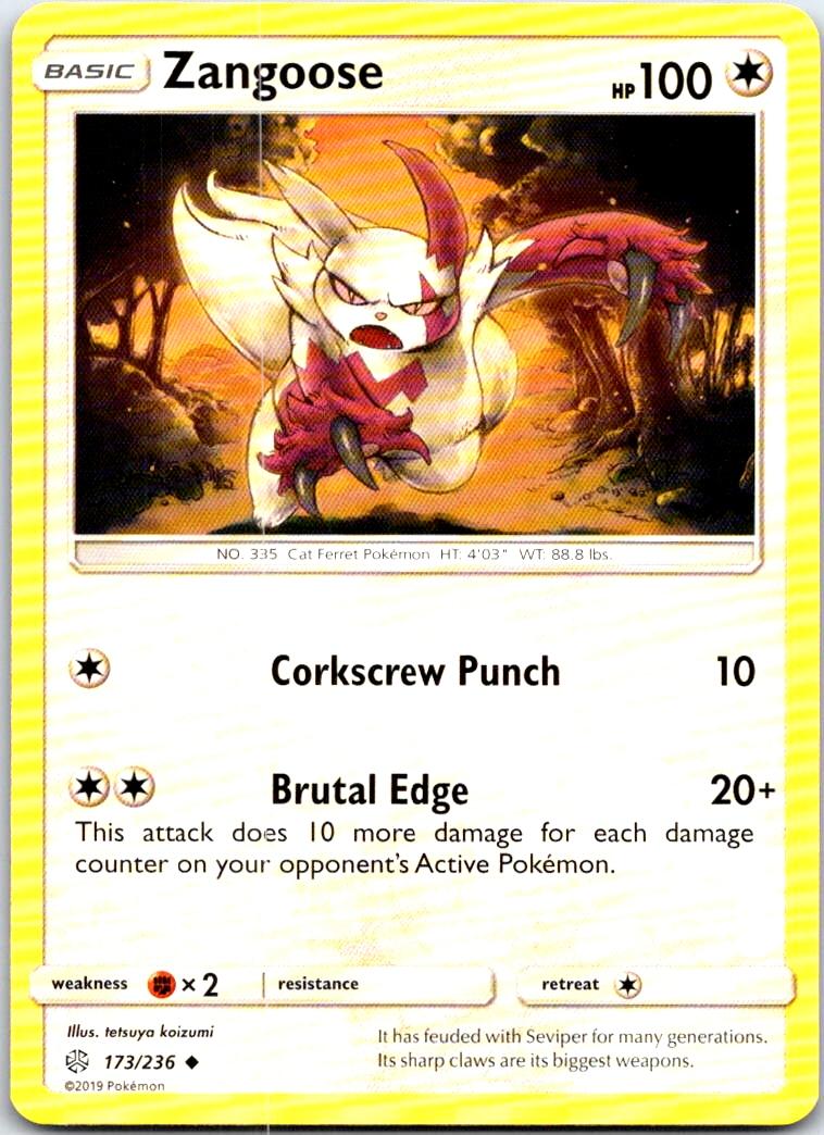 Zangoose - 173/236 - - COSMIC ECLIPSE - Pokemon - Uncommon | AB45-23