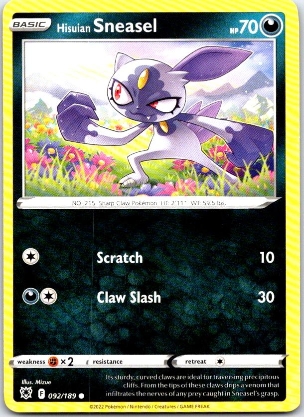 Hisuian Sneasel (Cosmos Holo) - 92/189 - - DECK EXCLUSIVES - Pokemon - | AC09-44