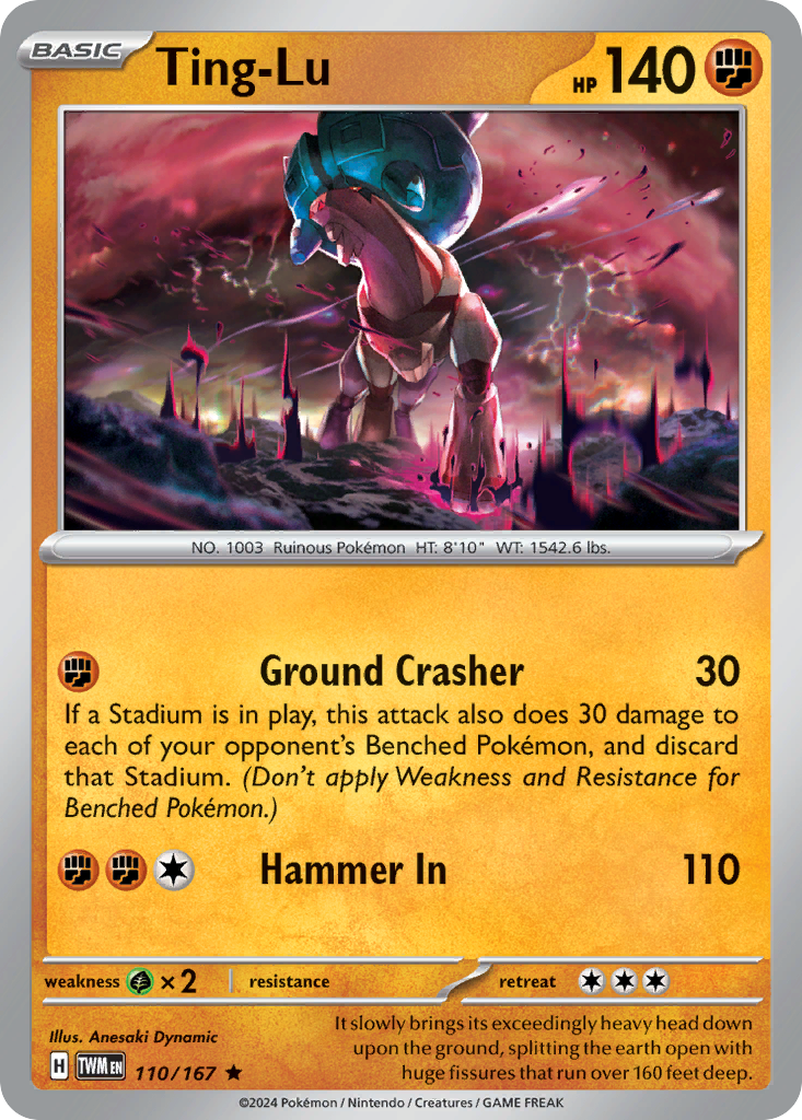 Ting-Lu - 110/167 - Reverse Holo - TWILIGHT MASQUERADE - Pokemon - | AA75-25