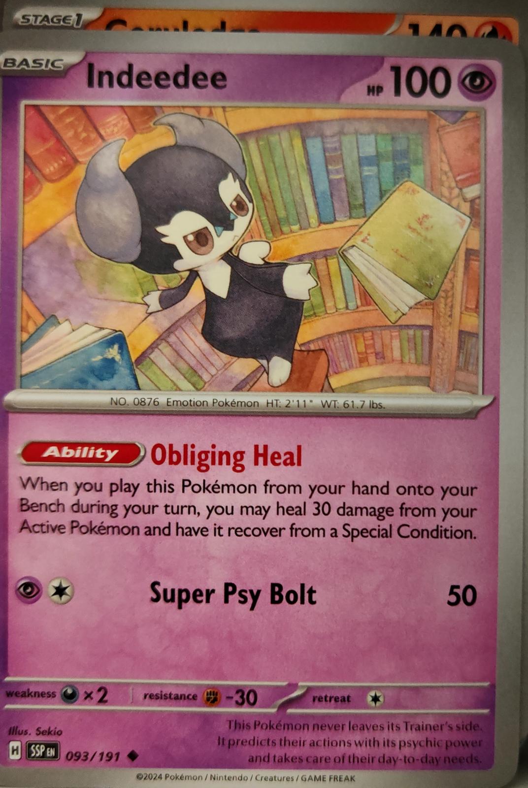 Indeedee - 093/191 - - SURGING SPARKS - Pokemon - Uncommon | AA09-41