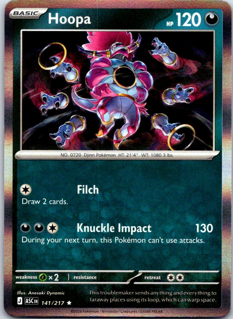 Hoopa - 141/217 - Holo - ASCENDED HEROES - Pokemon - Rare | AB06-15