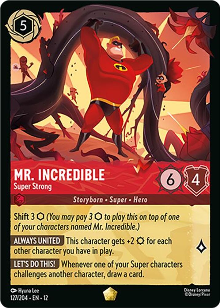 Mr. Incredible - Super Strong - 127/204 - Cold Foil - WILDS UNKNOWN - Lorcana - | LAA00-5
