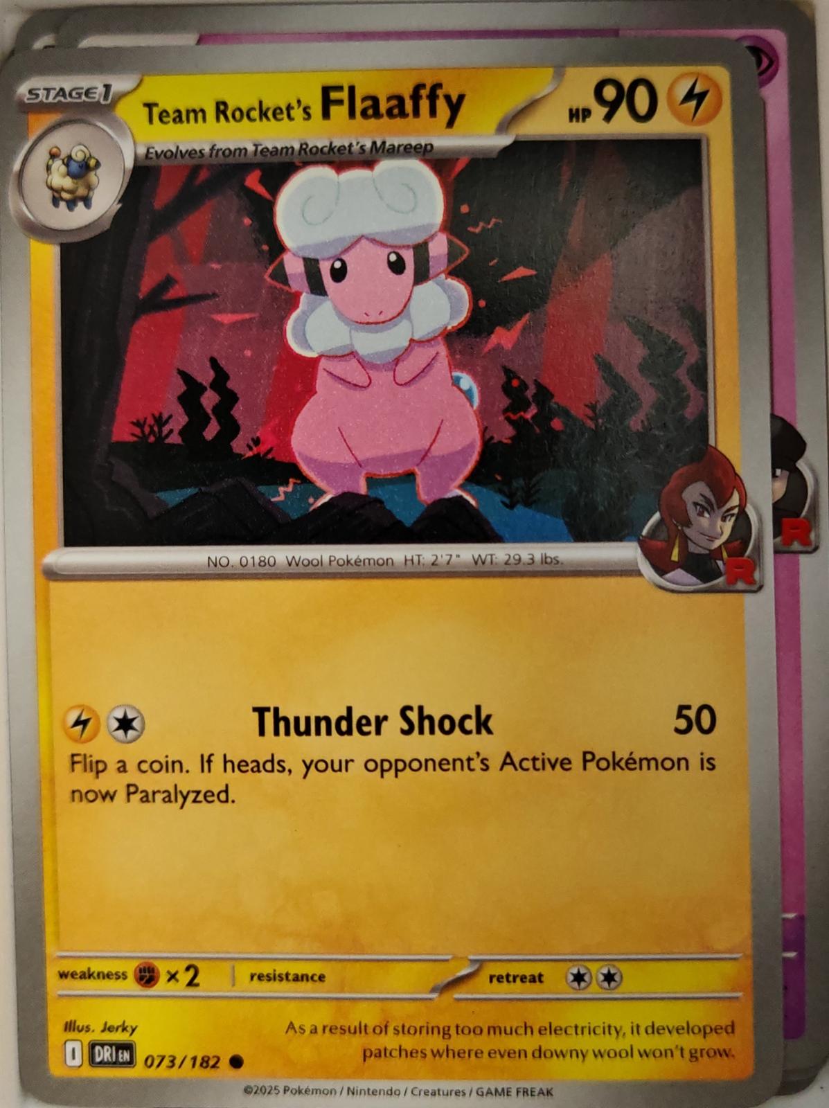 Team Rocket's Flaaffy - 073/182 - - DESTINED RIVALS - Pokemon - Common | AA10-7
