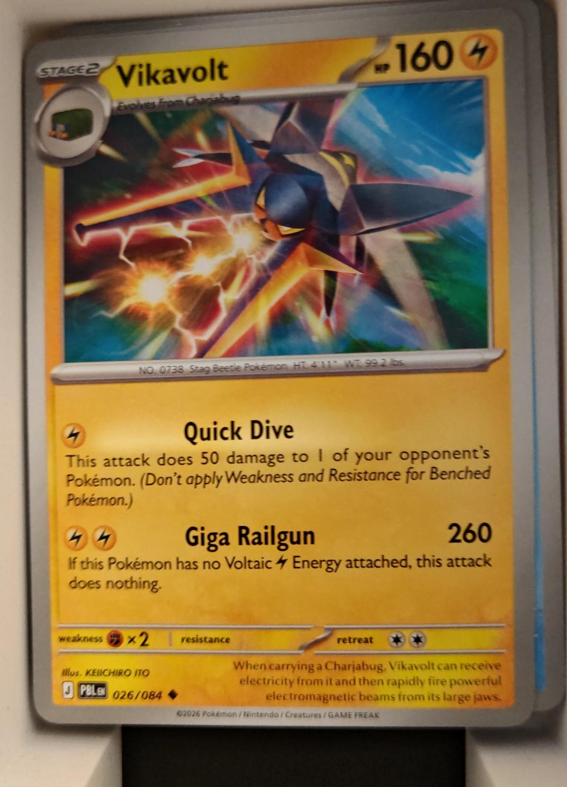 Vikavolt - 026/084 - - PITCH BLACK - Pokemon - Uncommon | AA17-29