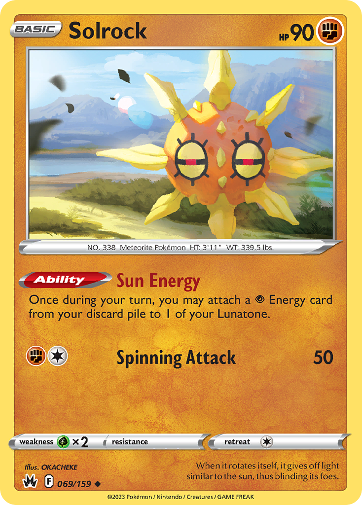 Solrock - 069/159 - - CROWN ZENITH - Pokemon - Uncommon | AA102-37