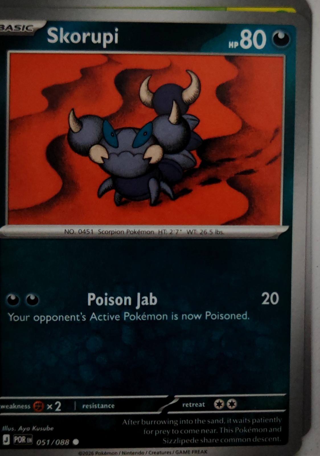 Skorupi - 051/088 - - PERFECT ORDER - Pokemon - Common | AA39-3