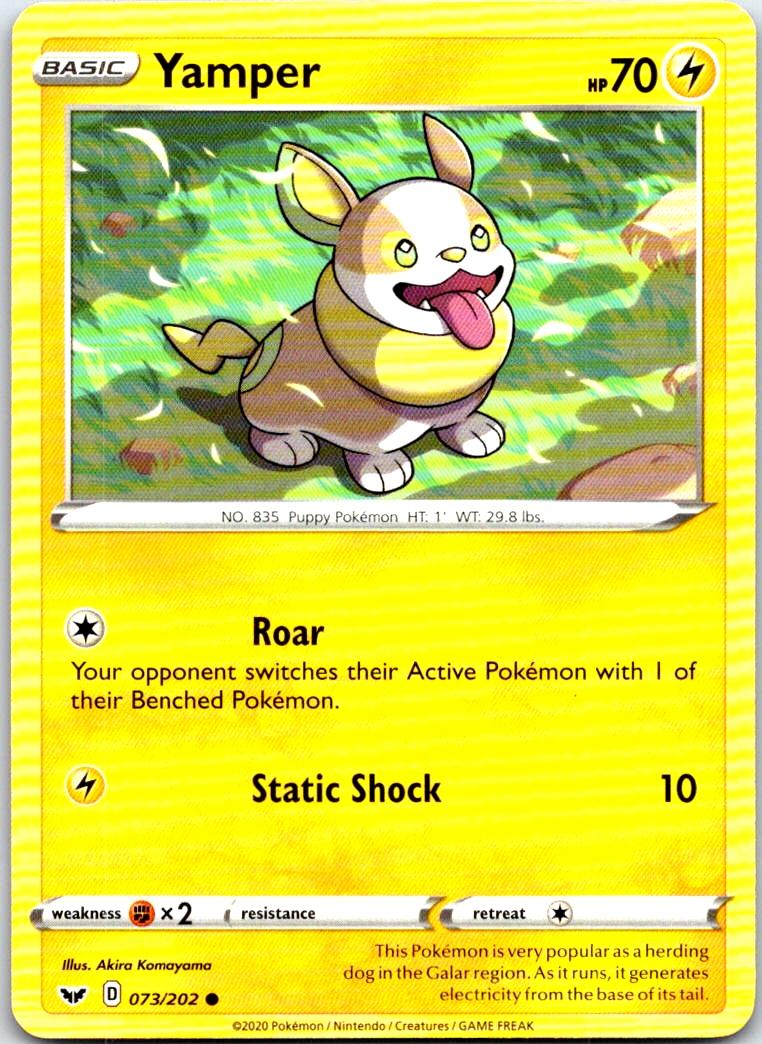 Yamper - 073/202 - - SWORD & SHIELD - Pokemon - Common | AB74-37