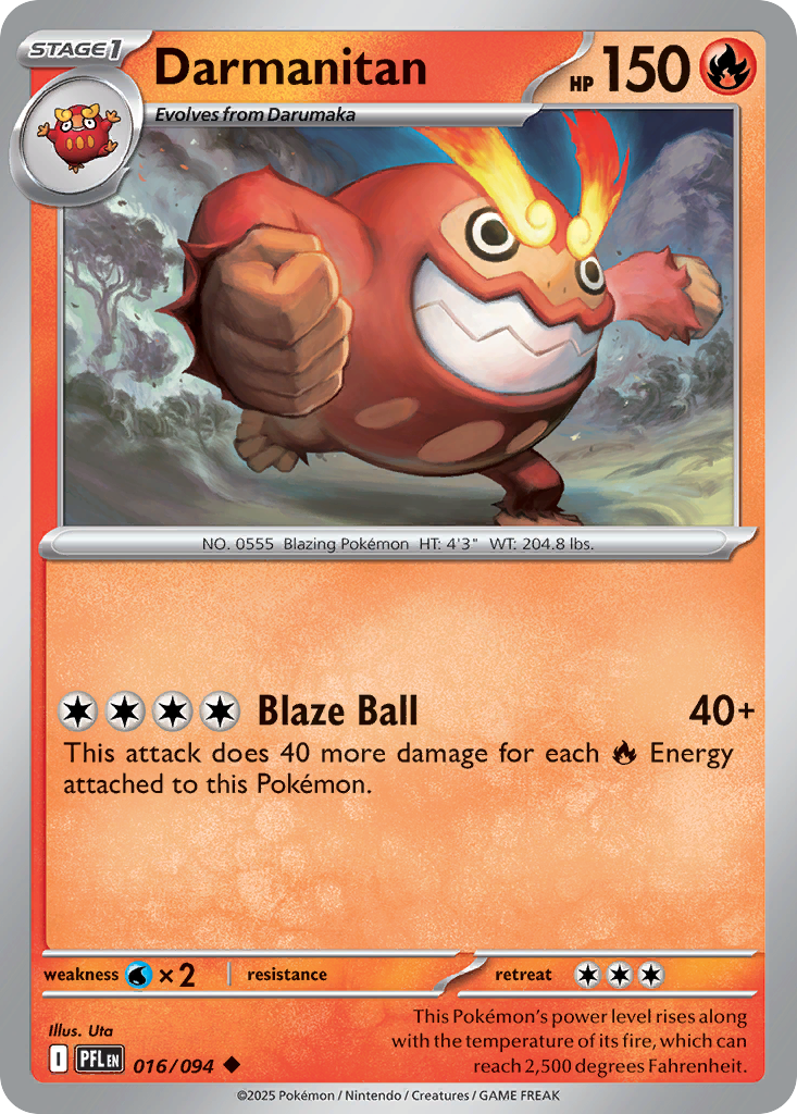 Darmanitan - 016/094 - - PHANTASMAL FLAMES - Pokemon - Uncommon | AA54-42