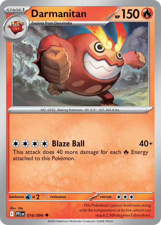Darmanitan - 016/094 - - PHANTASMAL FLAMES - Pokemon - Uncommon | AA54-42