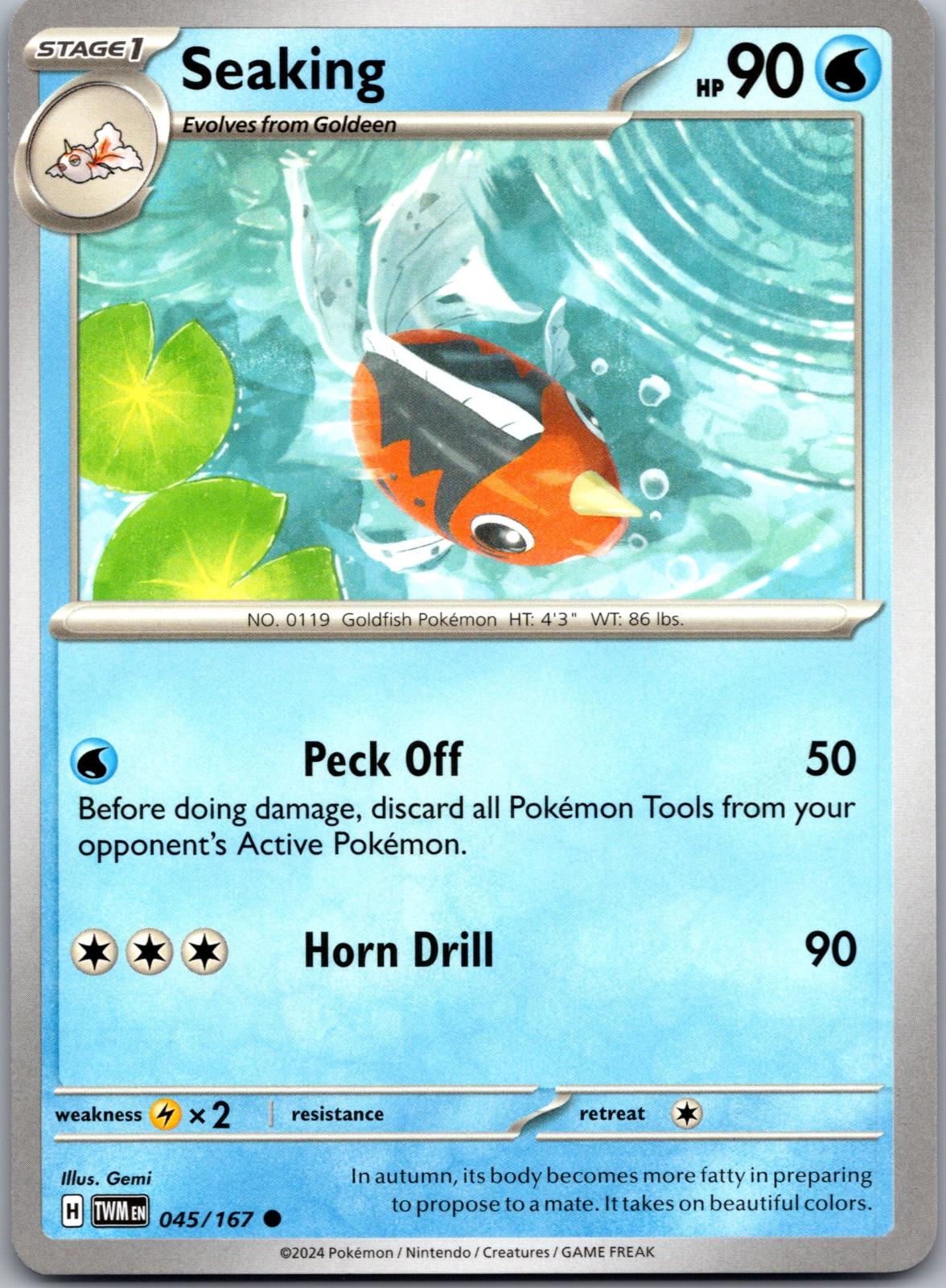 Seaking - 045/167 - - TWILIGHT MASQUERADE - Pokemon - Common | AA79-16