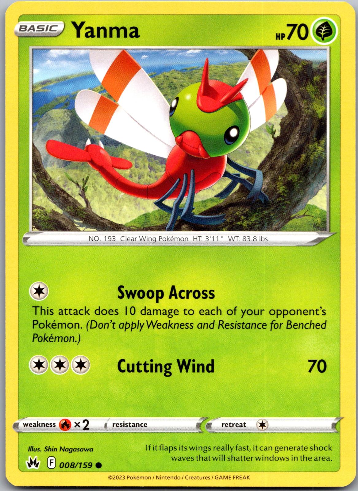 Yanma - 008/159 - - CROWN ZENITH - Pokemon - Common | AA93-32