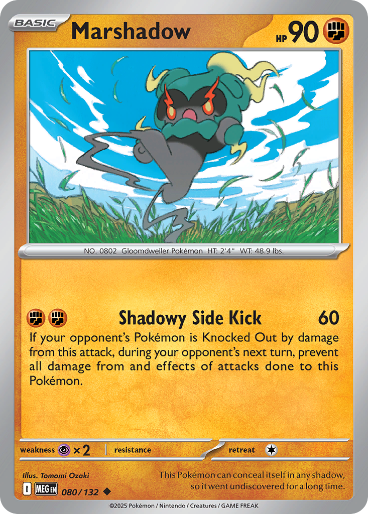 Marshadow - 080/132 - - MEGA EVOLUTION - Pokemon - Uncommon | AA07-12