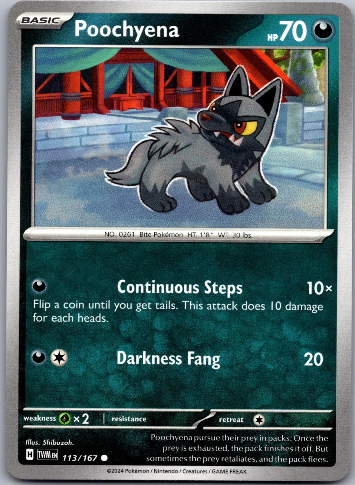 Poochyena - 113/167 - - TWILIGHT MASQUERADE - Pokemon - Common | AA87-23