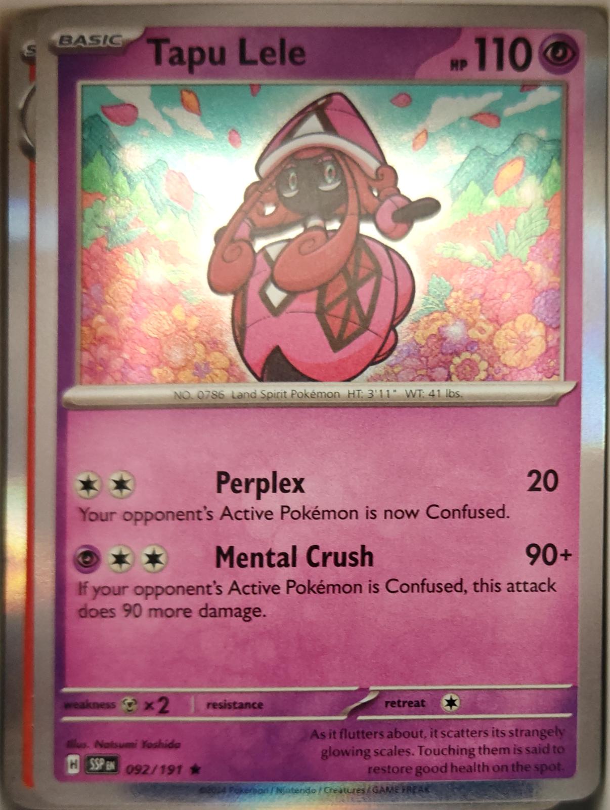 Tapu Lele - 092/191 - Holo - SURGING SPARKS - Pokemon - Rare | AA13-41