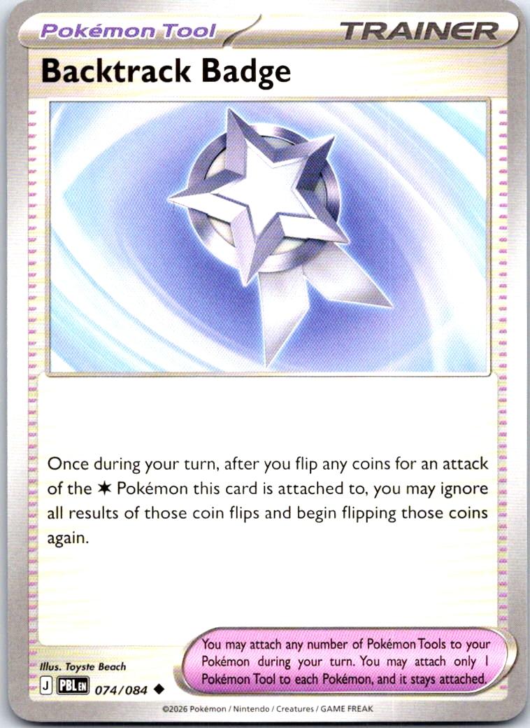 Backtrack Badge - 074/084 - - PITCH BLACK - Pokemon - Uncommon | AB30-27