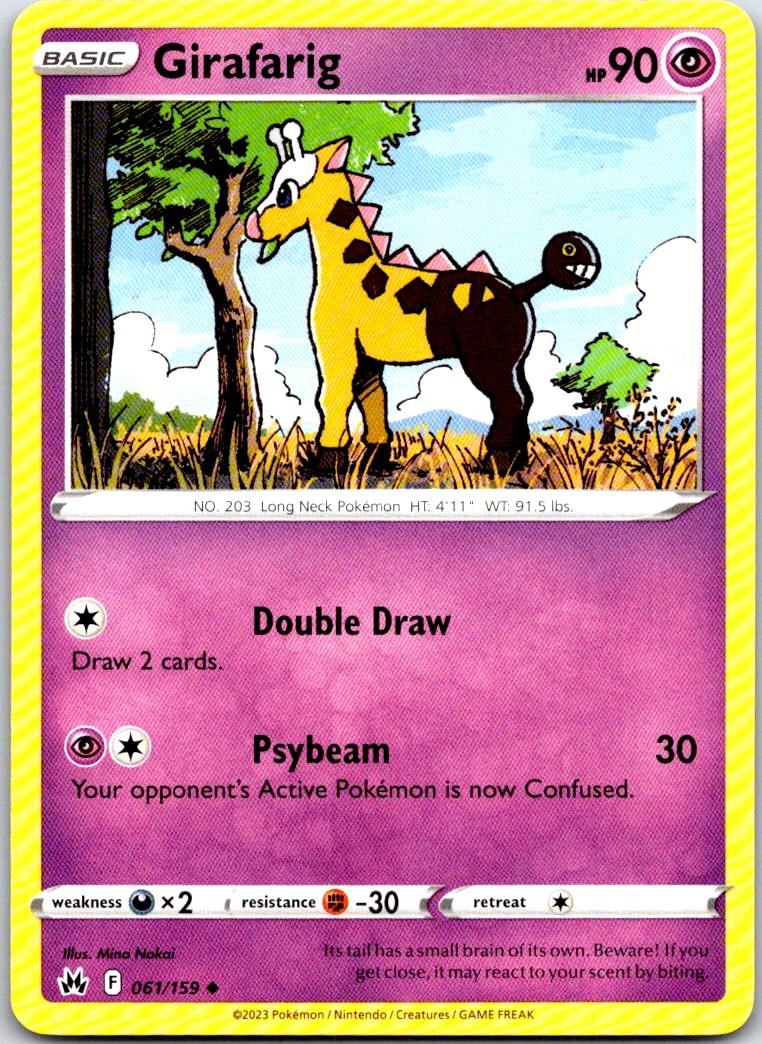Girafarig - 061/159 - - CROWN ZENITH - Pokemon - Uncommon | AA102-9