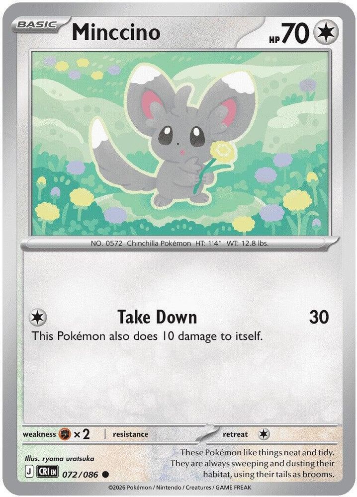 Minccino - 072/086 - - CHAOS RISING - Pokemon - Common | AA23-97