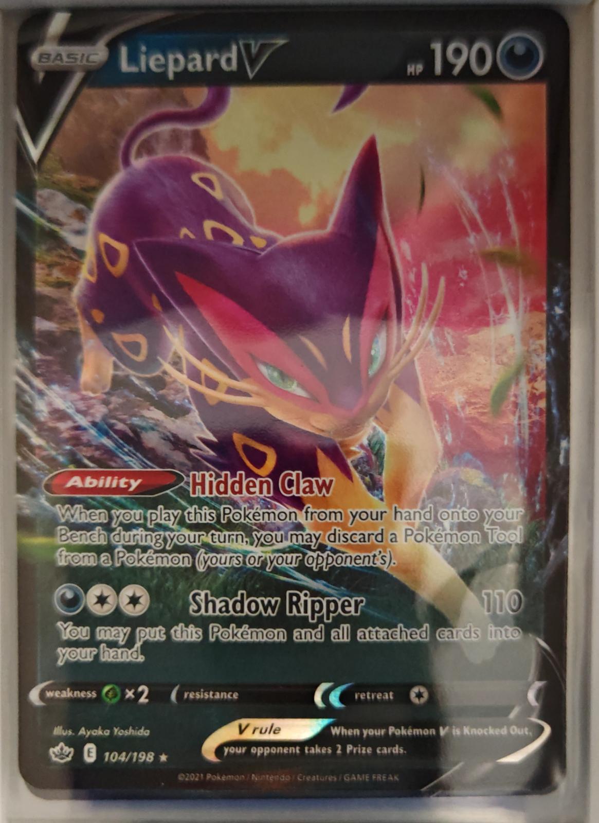 Liepard V - 104/198 - Holo - CHILLING REIGN - Pokemon - V Rare | AA33-8