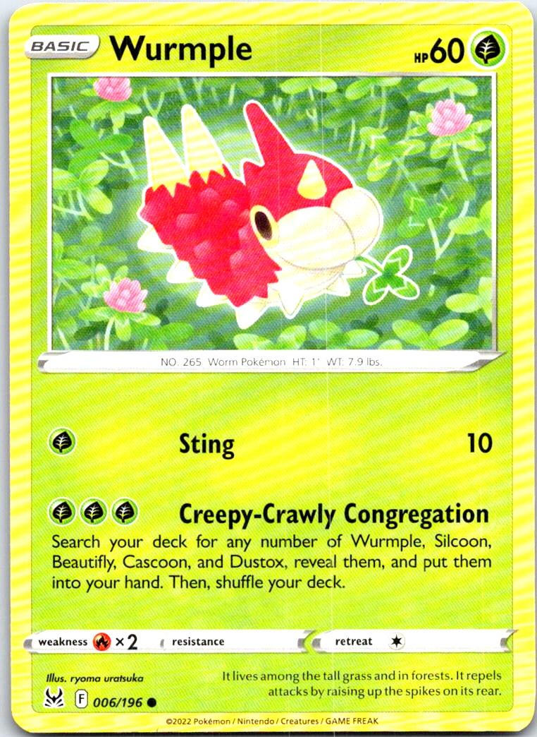 Wurmple - 006/196 - - LOST ORIGIN - Pokemon - Common | AB60-22