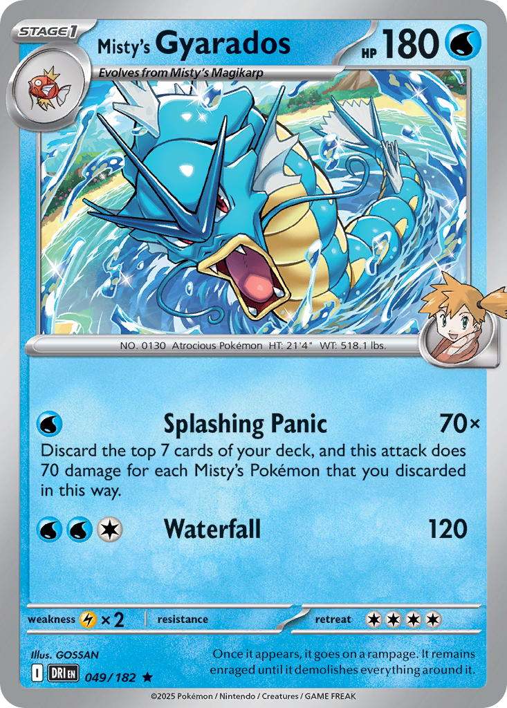 Misty's Gyarados - 049/182 - Holo - DESTINED RIVALS - Pokemon - Rare | AA20-66