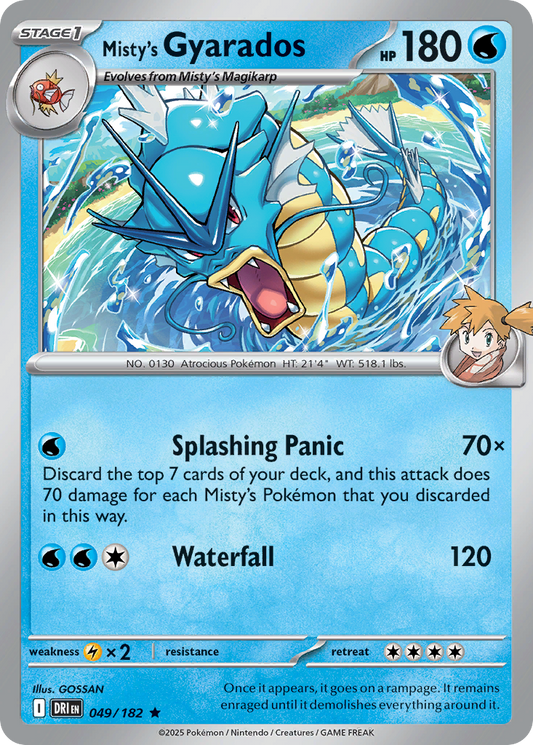 Misty's Gyarados - 049/182 - Holo - DESTINED RIVALS - Pokemon - Rare | AA20-66