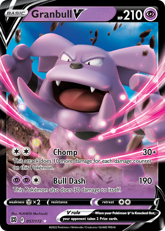 Granbull V - 057/172 - Holo - BRILLIANT STARS - Pokemon - V Rare | AA33-2