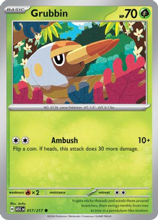 Grubbin - 017/217 - - ASCENDED HEROES - Pokemon - Common | AA12-71