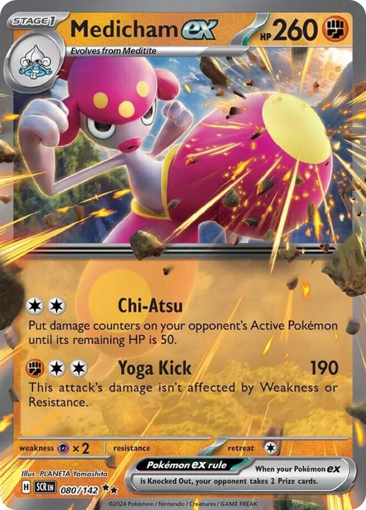 Medicham ex - 80/142 - Holo - STELLAR CROWN - Pokemon - Double Rare | AA34-25
