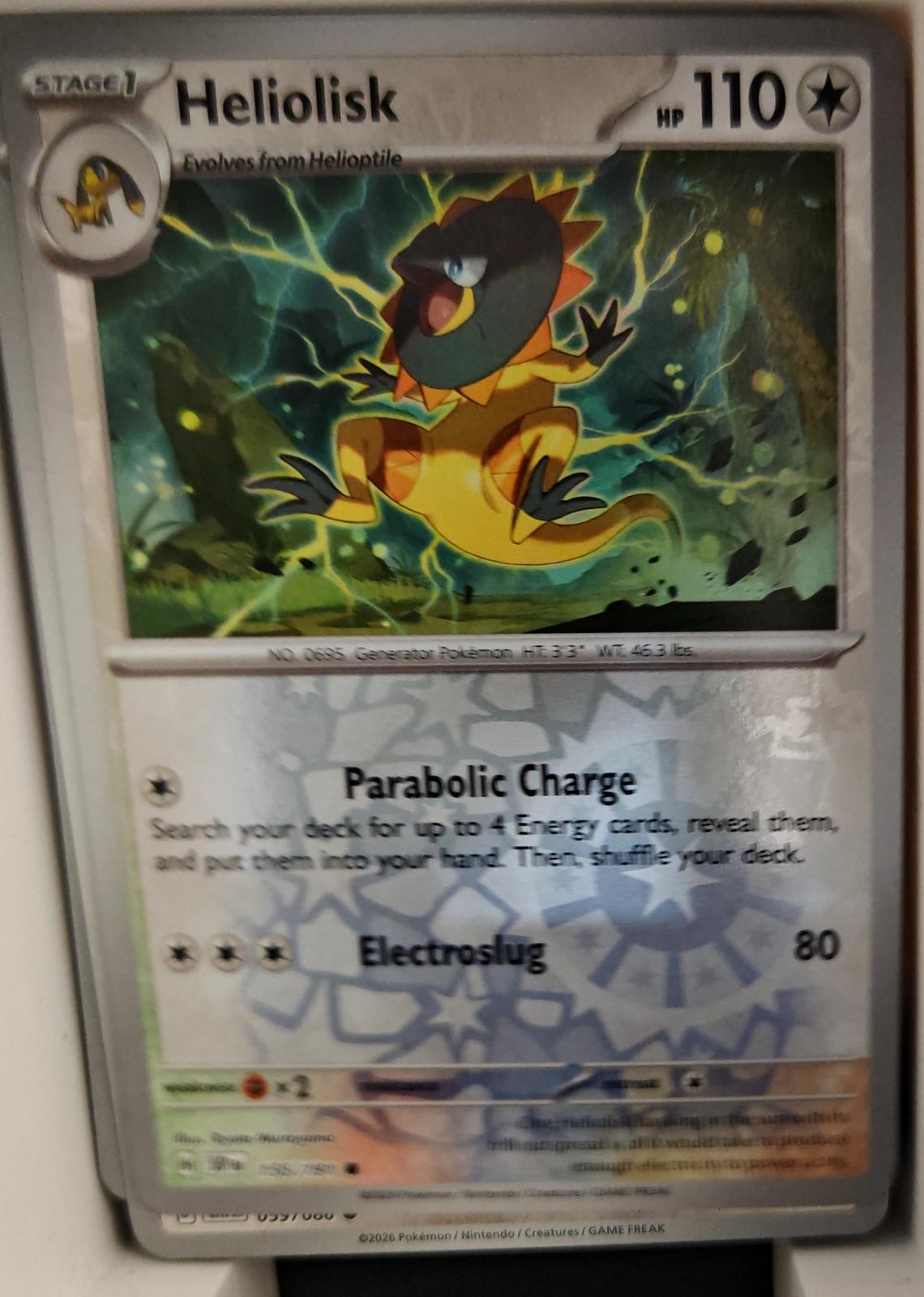 Heliolisk - 155/191 - Reverse Holo - SURGING SPARKS - Pokemon - Common | AA19-40