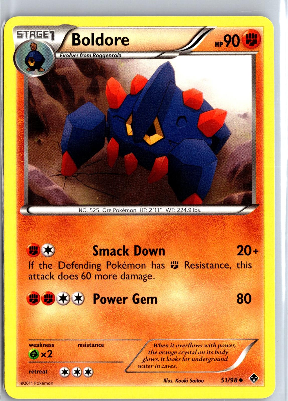 Boldore - 51/98 - - EMERGING POWERS - Pokemon - Uncommon | AA114-3
