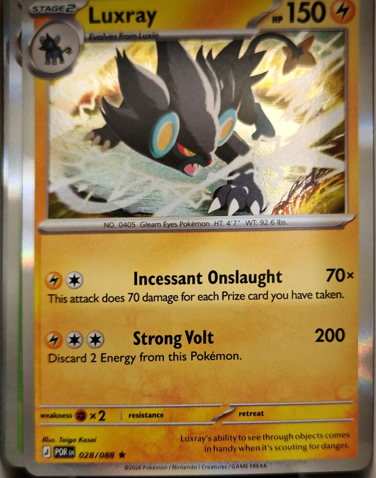 Luxray - 028/088 - Holo - PERFECT ORDER - Pokemon - Rare | AA06-53