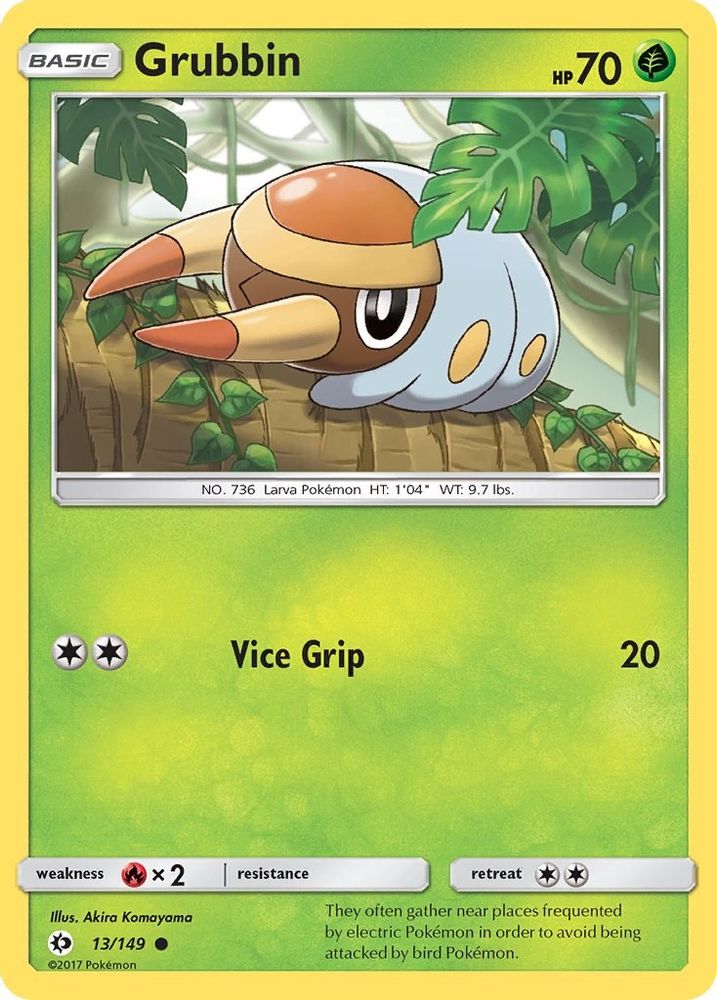 Grubbin - 13/149 - - SM BASE SET - Pokemon - Common | AA67-15