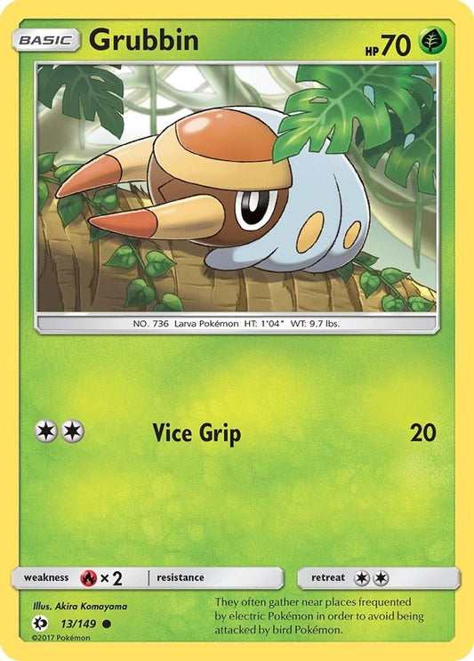 Grubbin - 13/149 - - SM BASE SET - Pokemon - Common | AA67-15
