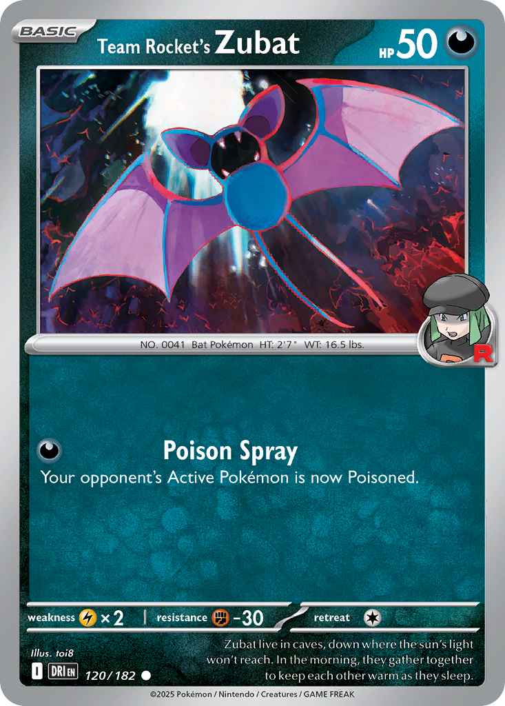Team Rocket's Zubat - 120/182 - - DESTINED RIVALS - Pokemon - Common | AA20-76