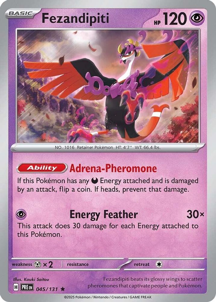 Fezandipiti - 045/131 - Reverse Holo - PRISMATIC EVOLUTIONS - Pokemon - | AA63-27