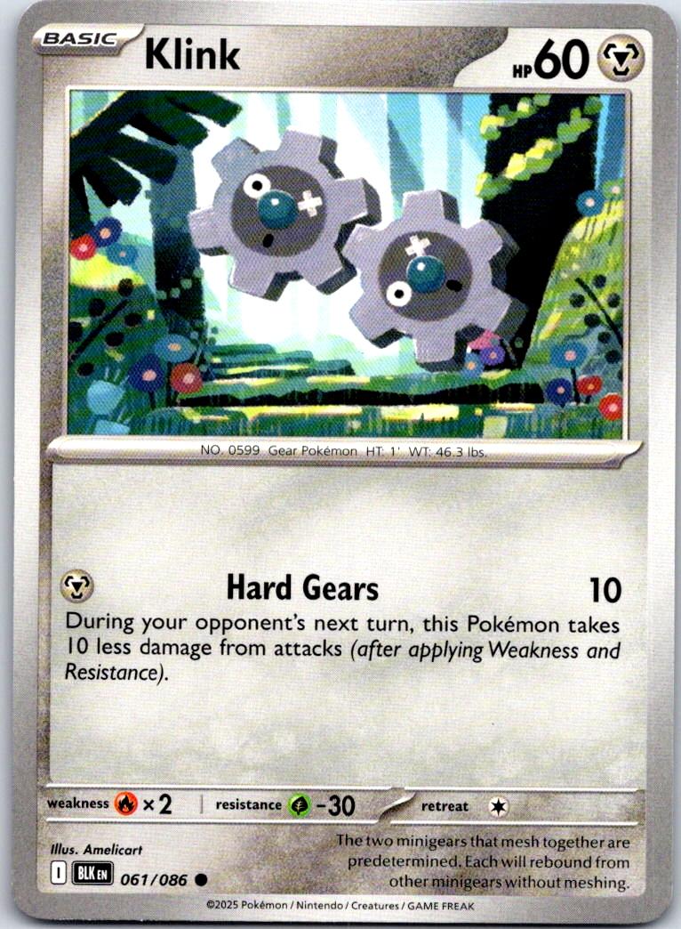 Klink - 061/086 - - BLACK BOLT - Pokemon - Common | AA107-34