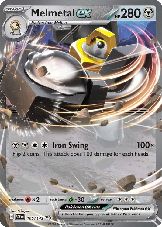 Melmetal ex - 105/142 - Holo - STELLAR CROWN - Pokemon - Double Rare | AA37-26