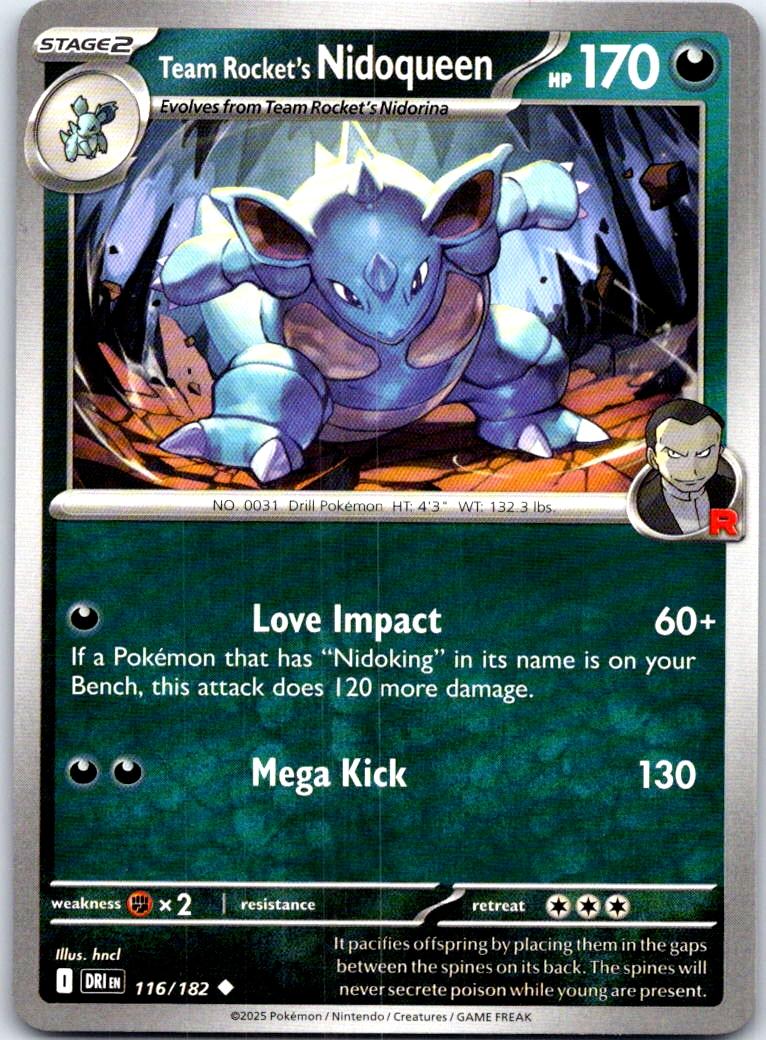 Team Rocket's Nidoqueen - 116/182 - - DESTINED RIVALS - Pokemon - | AB71-41