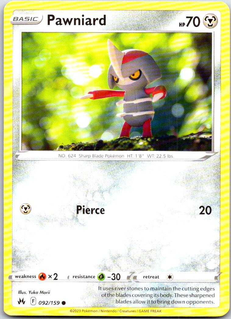 Pawniard - 092/159 - - CROWN ZENITH - Pokemon - Common | AA105-12