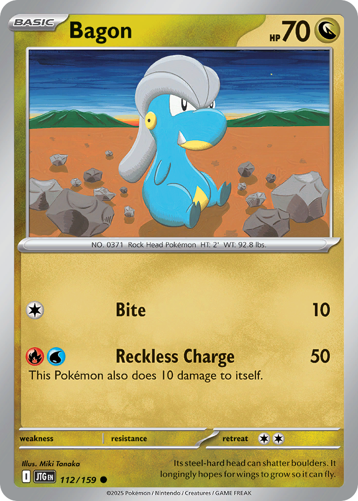 Bagon - 112/159 - Reverse Holo - JOURNEY TOGETHER - Pokemon - Common | AA72-41