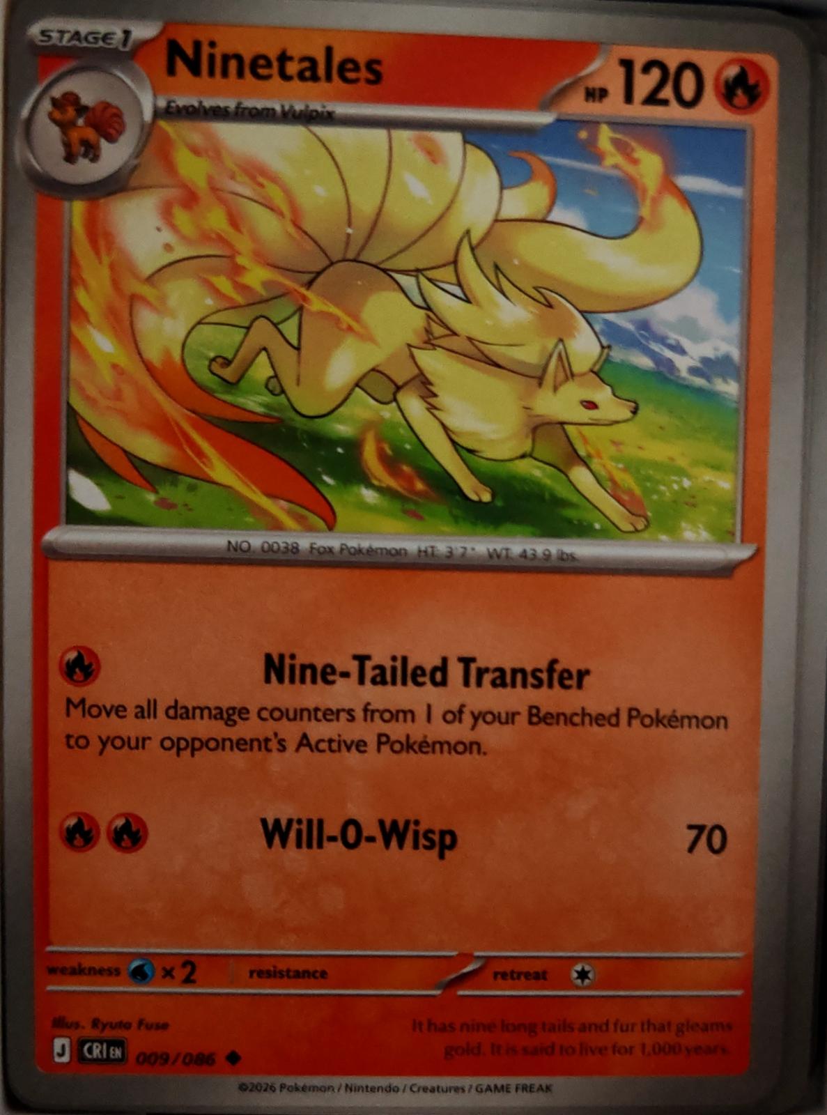 Ninetales - 009/086 - - CHAOS RISING - Pokemon - Uncommon | AA43-15