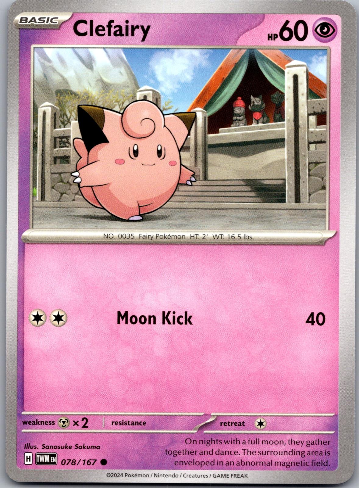 Clefairy - 078/167 - - TWILIGHT MASQUERADE - Pokemon - Common | AA88-46