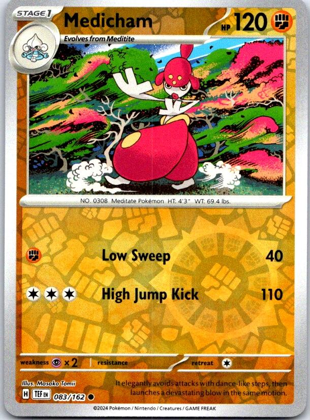 Medicham - 083/162 - Reverse Holo - TEMPORAL FORCES - Pokemon - Common | AC15-5