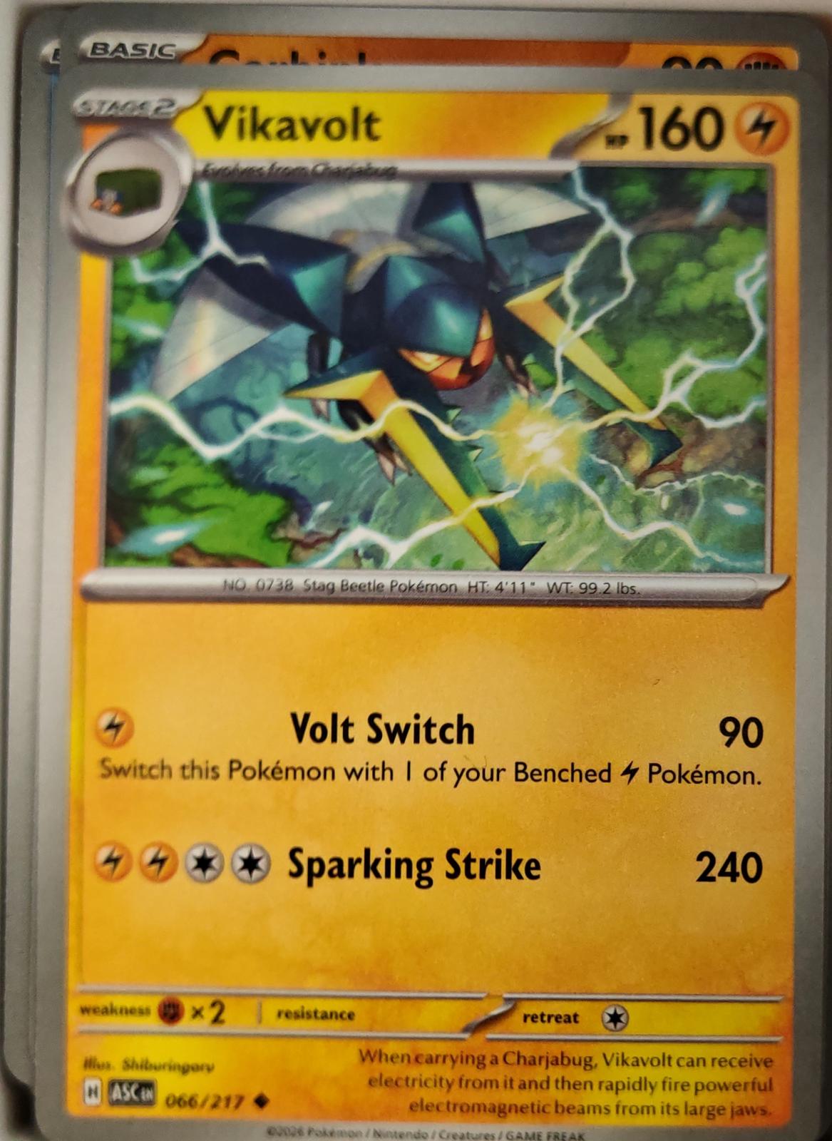 Vikavolt - 066/217 - - ASCENDED HEROES - Pokemon - Uncommon | AA11-71