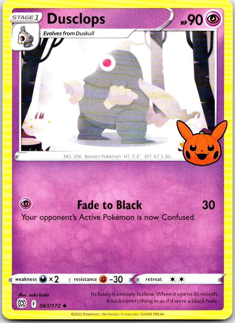 Dusclops - 061/172 - - TRICK OR TRADE BOOSTER - Pokemon - Promo | AB28-1