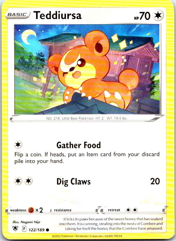 Teddiursa - 122/189 - - ASTRAL RADIANCE - Pokemon - Common | AC09-43