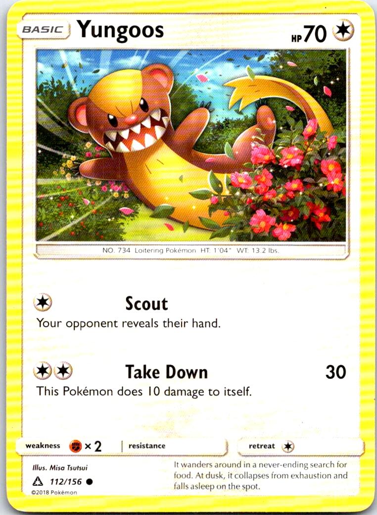Yungoos - 112/156 - - ULTRA PRISM - Pokemon - Common | AB61-26