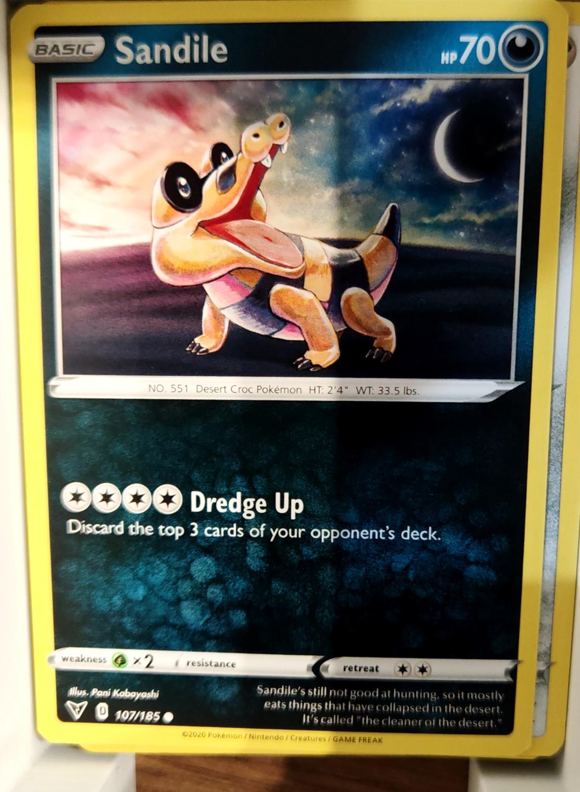 Sandile - 107/185 - - VIVID VOLTAGE - Pokemon - Common | AA66-35