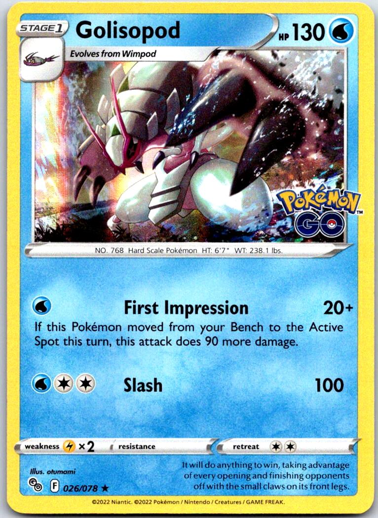 Golisopod - 026/078 - Holo - POKEMON GO - Pokemon - Rare | AA120-8