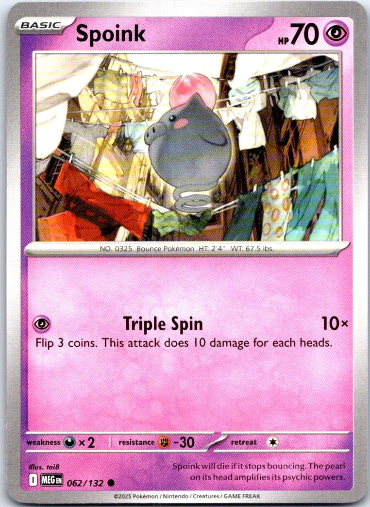 Spoink - 062/132 - - MEGA EVOLUTION - Pokemon - Common | AB69-1